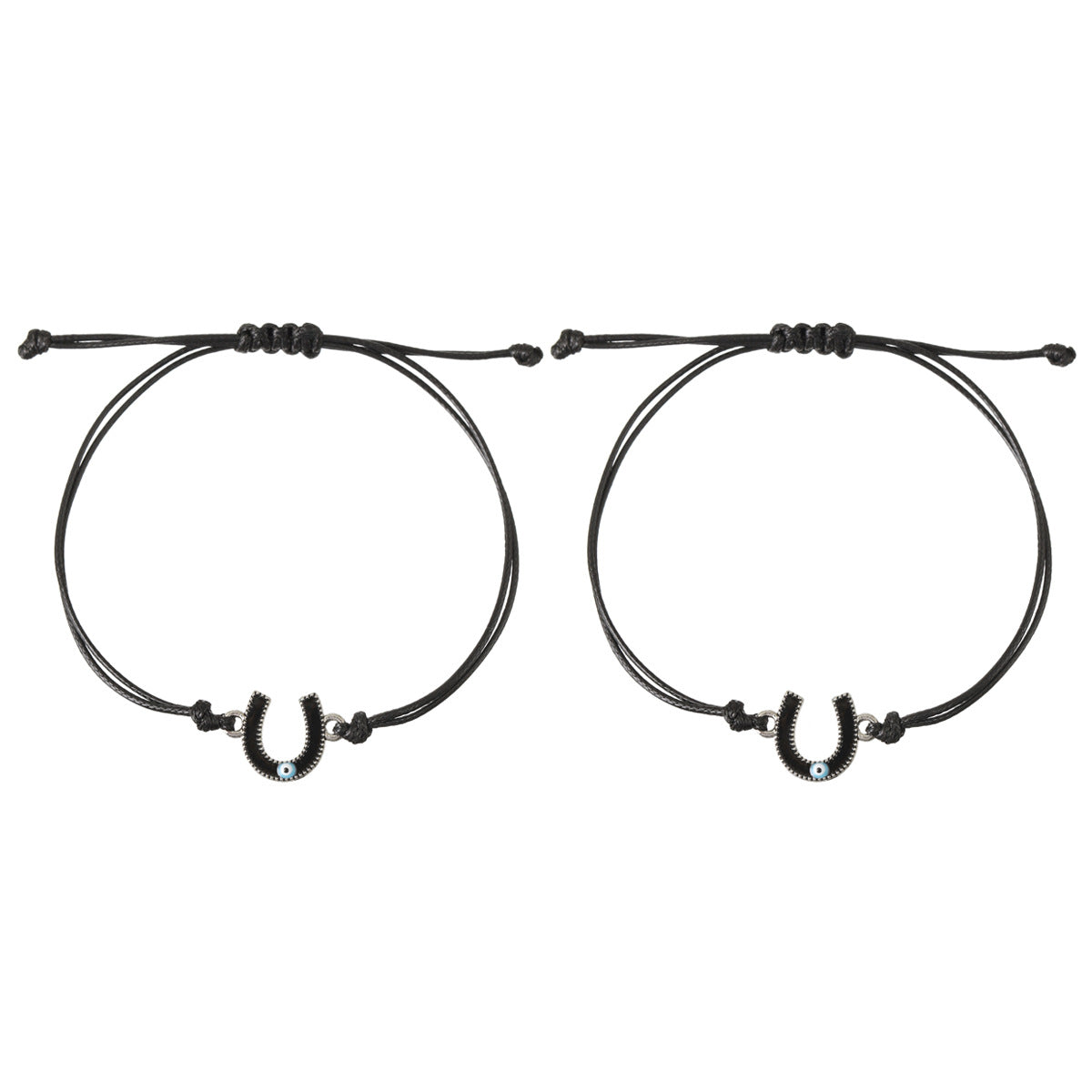 Damen & Herren & Seil Devil's Eye Horseshoe Couple Armbänder