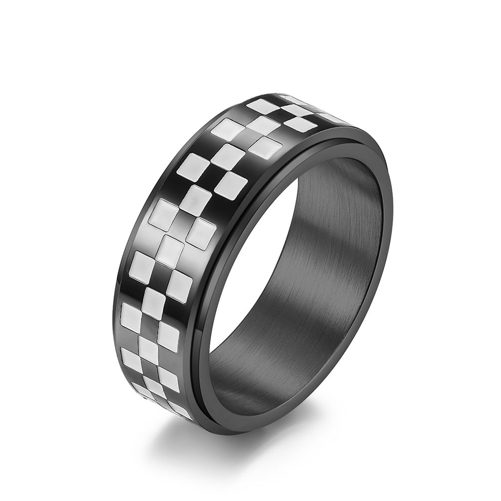 Go Chessboard schwarz-weiß karierte Ringe