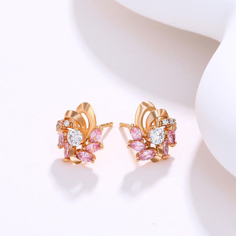 Schmuck-Nische hochwertige Blumen-weibliche leichte Luxus-Ringe