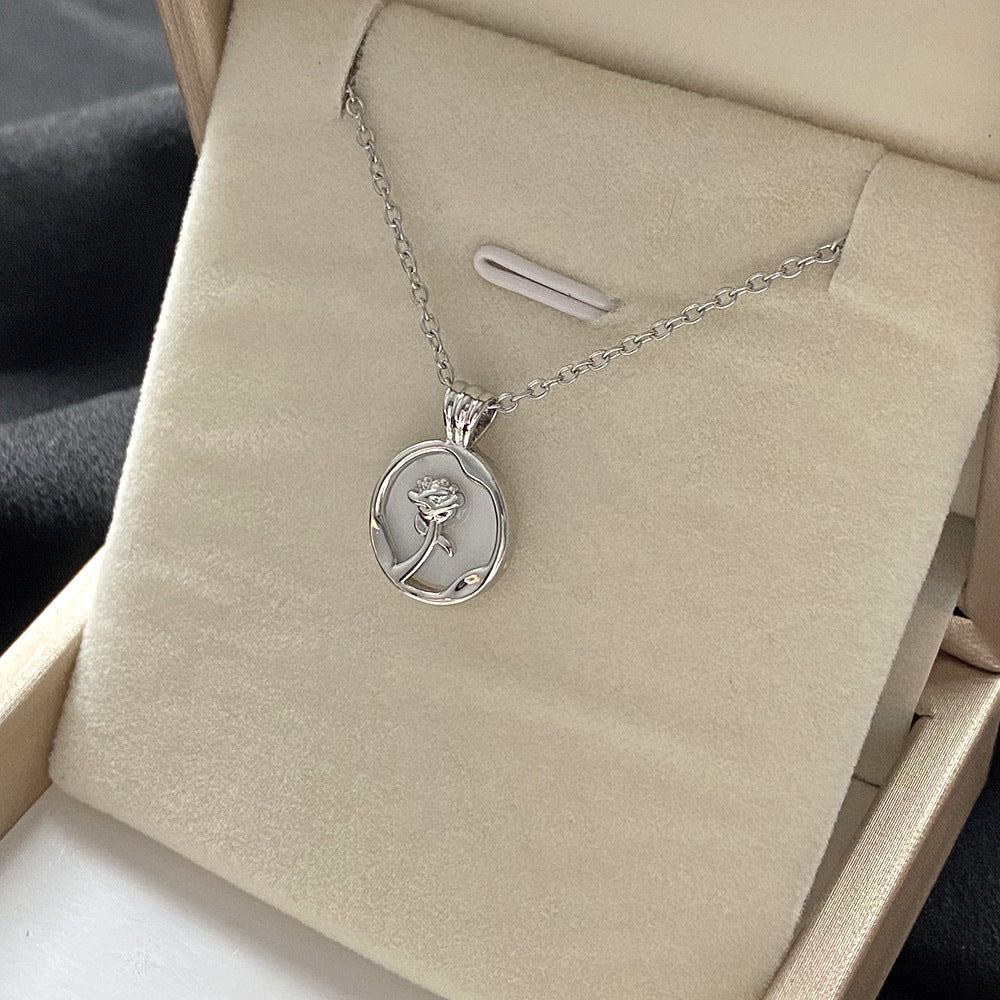 Micro Inlaid Zircon Flower Short Style Versatile Necklaces