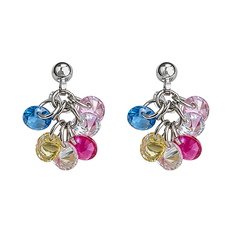 Sweet Colorful Zircon Fimbrilla Handmade Design Personality Rings