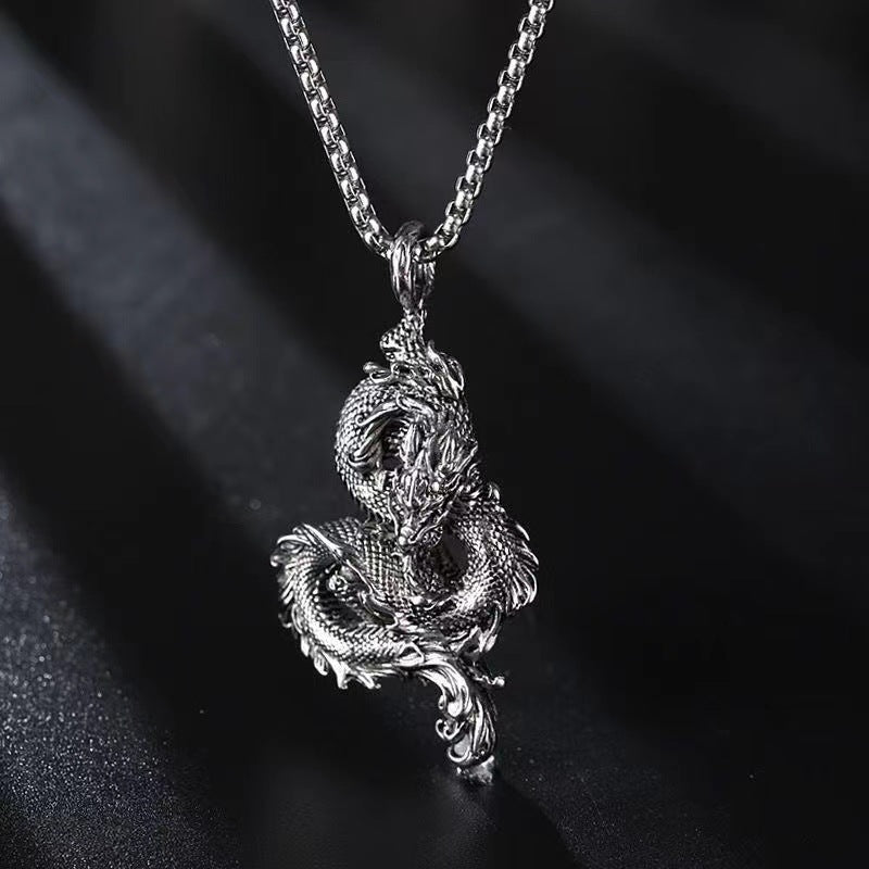 Colliers en acier titane avec pendentif zodiaque hip hop pour hommes