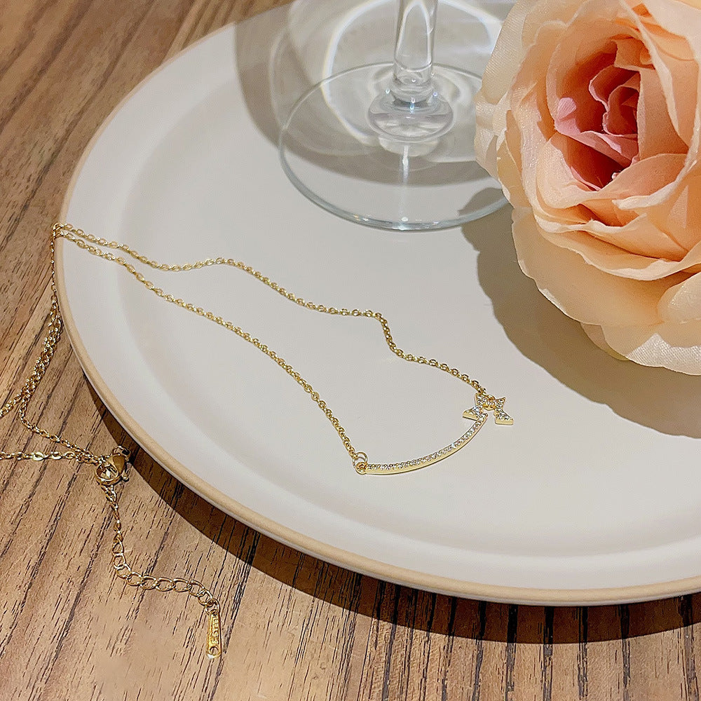 Inlaid Zirconium Meteor Fashion Commuter Clavicle Necklaces