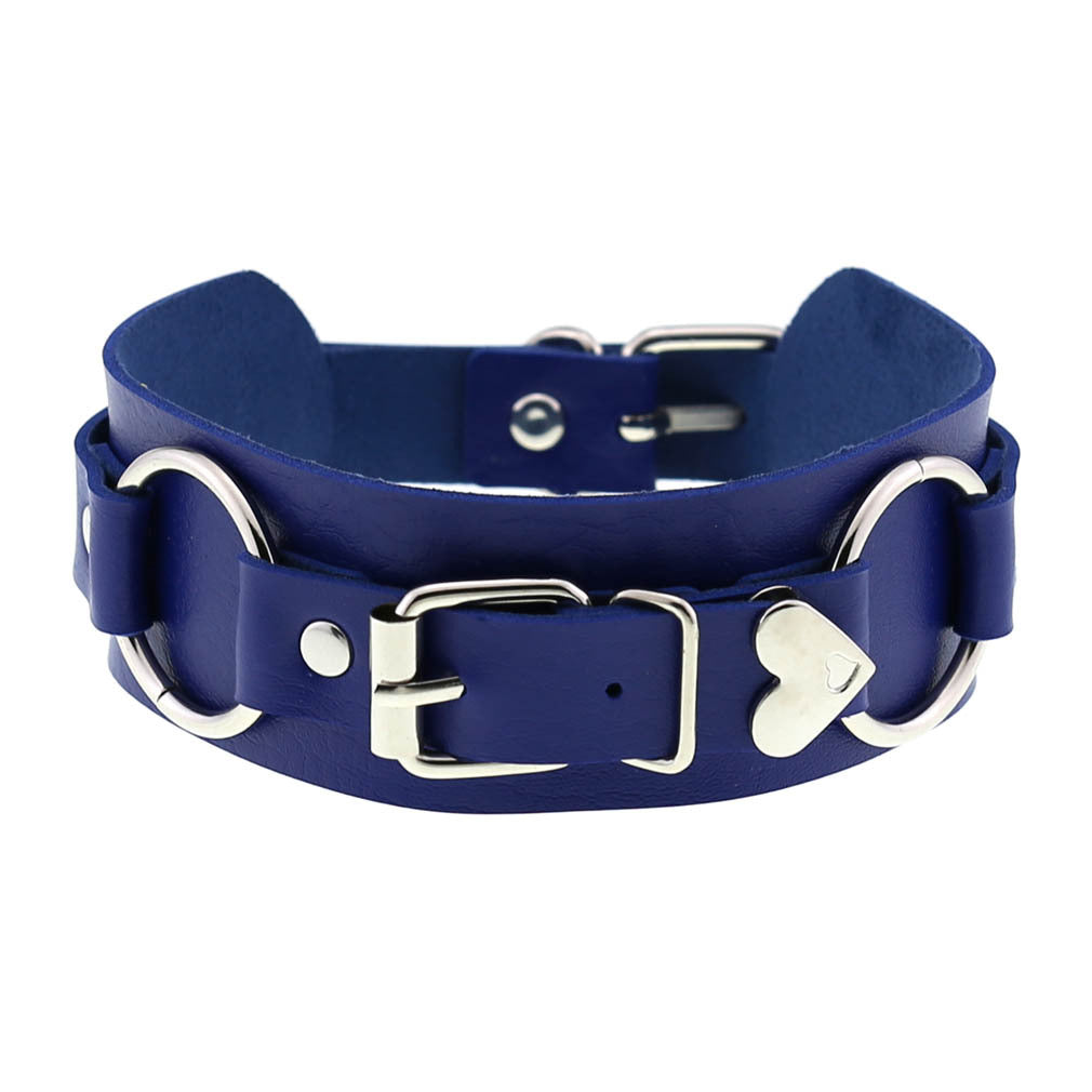 Colliers de ceinture personnalisés en cuir punk Heart Love