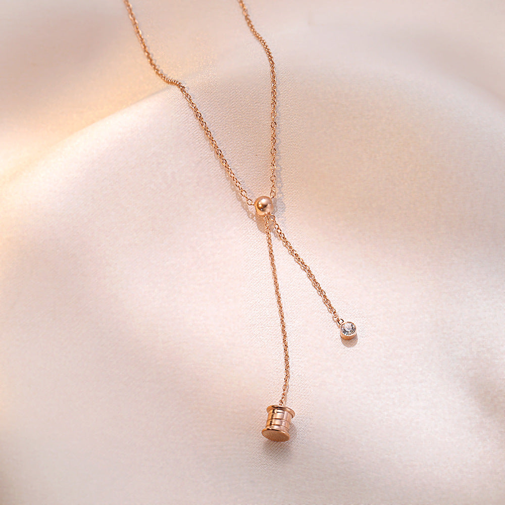 Women's Waist Rose Gold Tassel Simple Graceful Necklaces