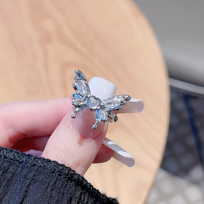 Glacier Butterfly Opening Female High-grade Sweet Cool Rings