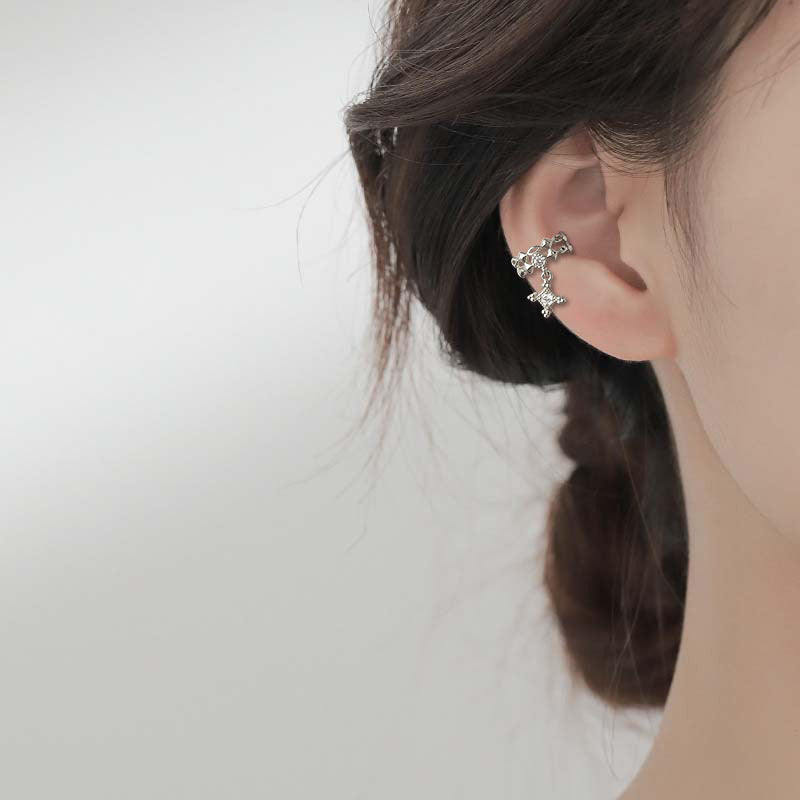 Starry Long Pearl Tassel Zircon Without Rings