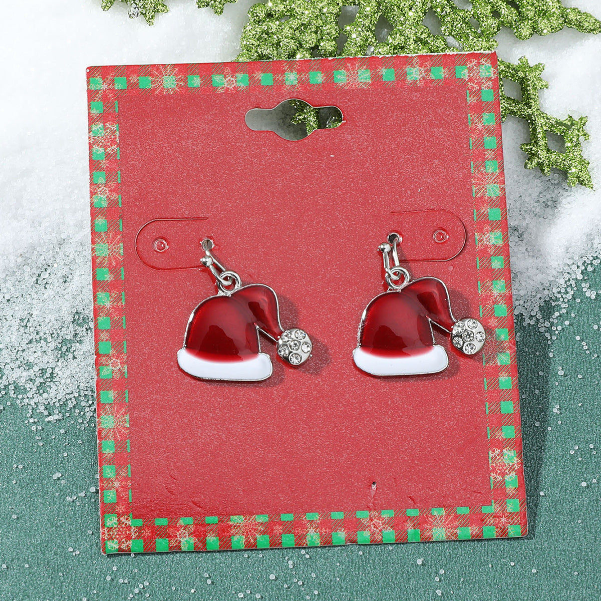 Cute Fashion Alloy Dripping Elk Snowflake Ear Earrings