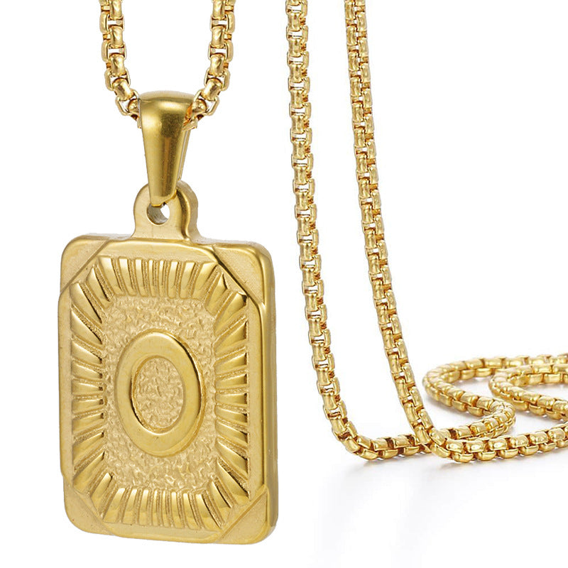 Colliers dorés simples en acier inoxydable Hip Hop pour hommes