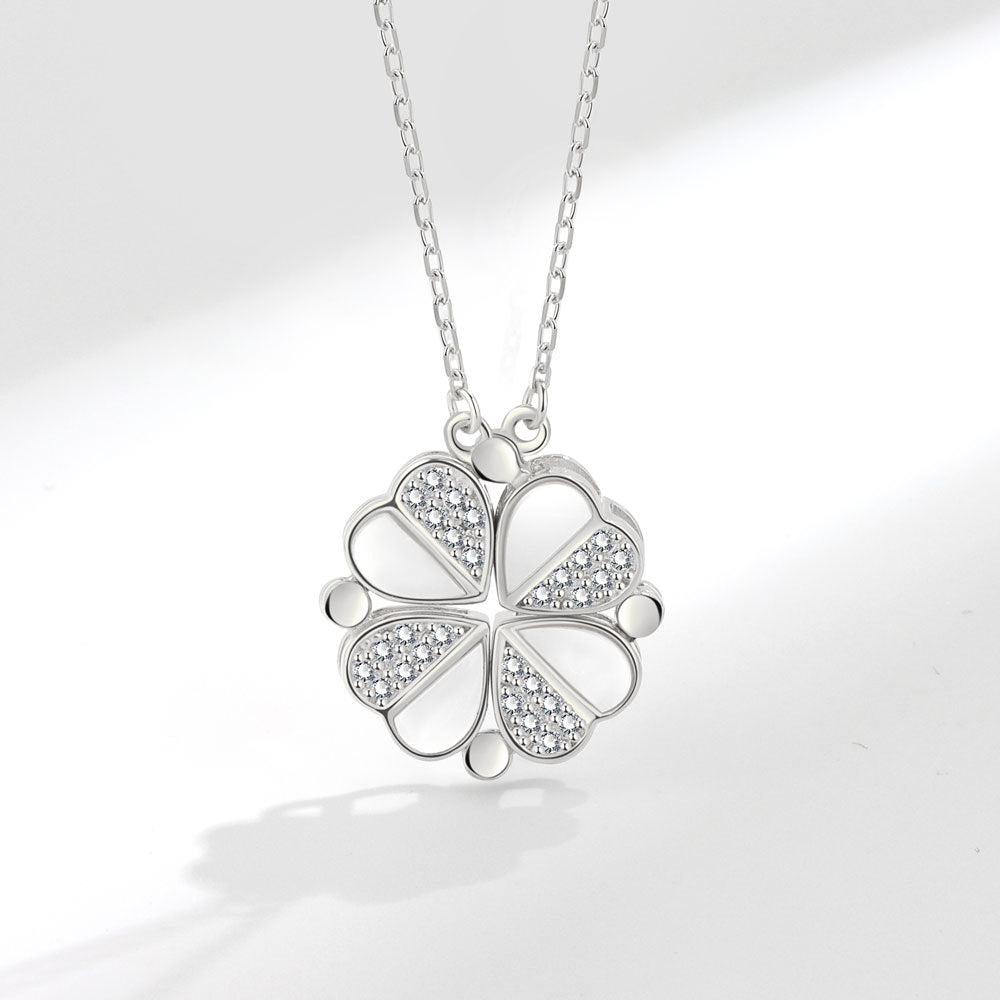 Broadcast Ornament Gold-plated Four-leaf Clover Female Necklaces
