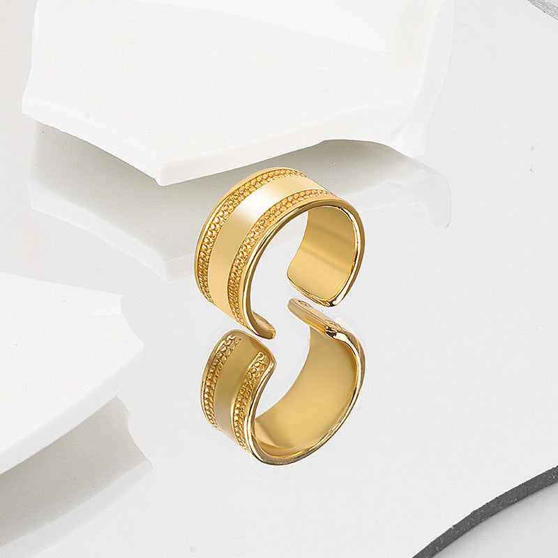 Leaf Fashion Retro Distressed Olive Branch Rings