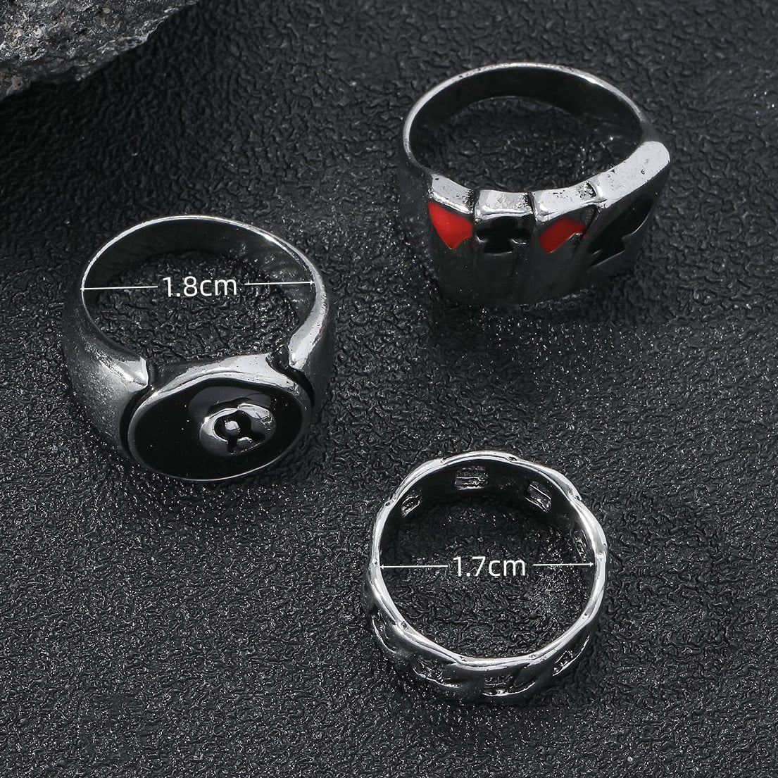 Men's Vintage Skull Distressed Splendid Trendy Hip Rings