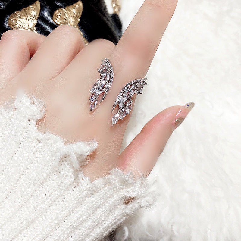 Creative Angel Wings Open Female Exquisite Rings