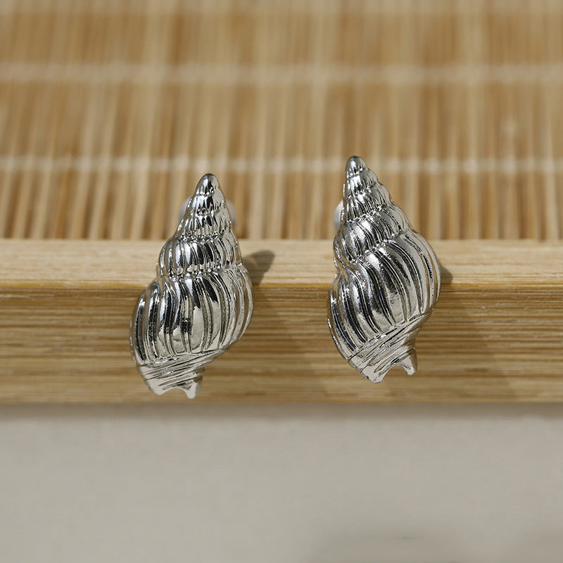 Summer Seaside Beach Style Small Conch Ear Fashion Minimalism For Stud Earrings