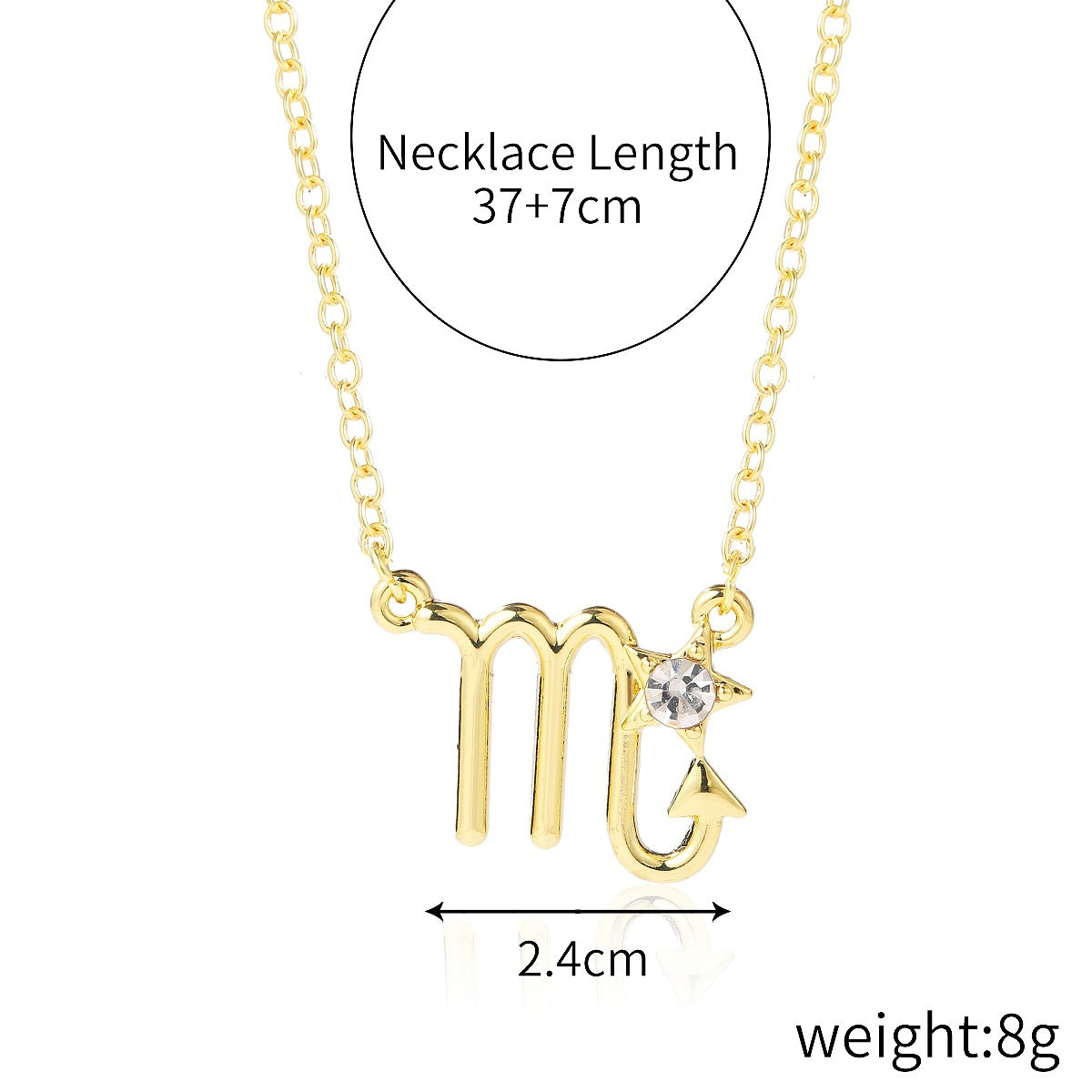 Style Simple Accessories Design Zircon Constellation Necklaces