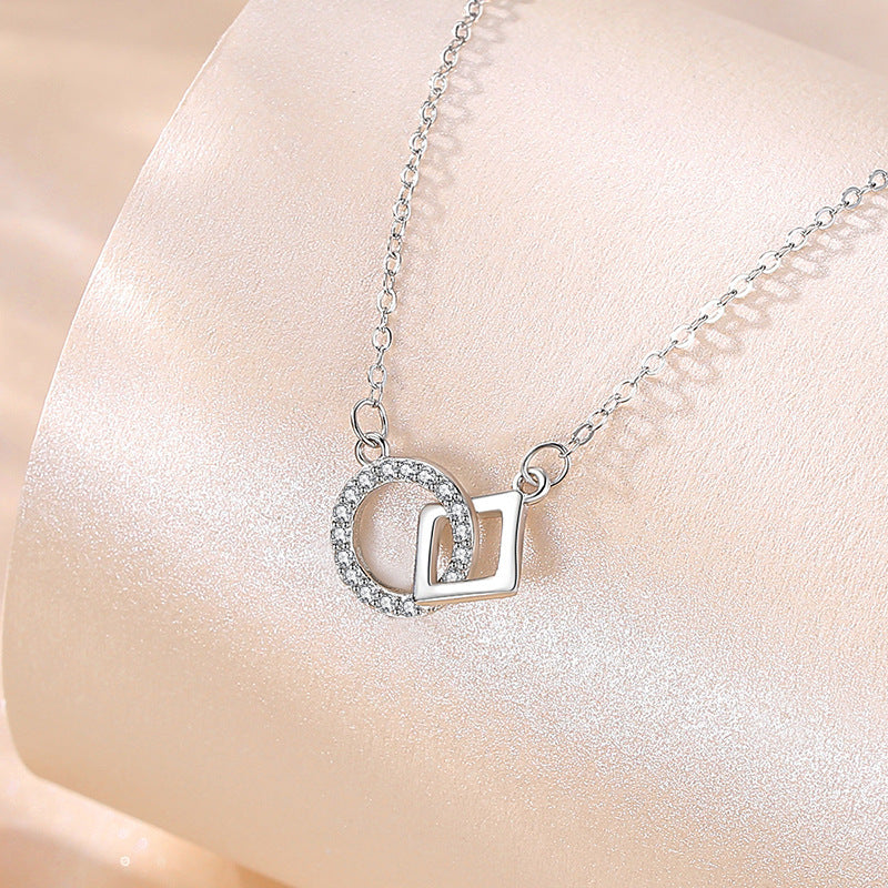 Women's Sterling Sier Fashion Geometry Pattern Summer Cold Necklaces