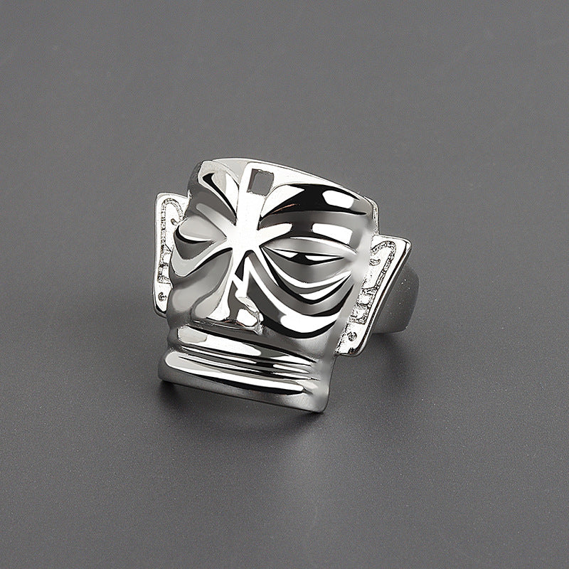 Women's & Men's Mask And Retro Cultural Creative Ethnic Style Power Personalized Rings