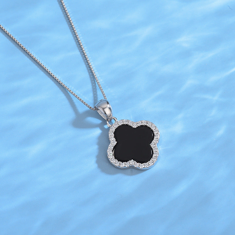 Colliers en chaîne de clavicule de tempérament simple en argent sterling pour femmes