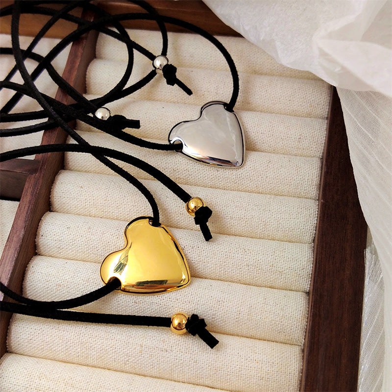 Love Lace Bow Sweet Cool Heart Necklaces