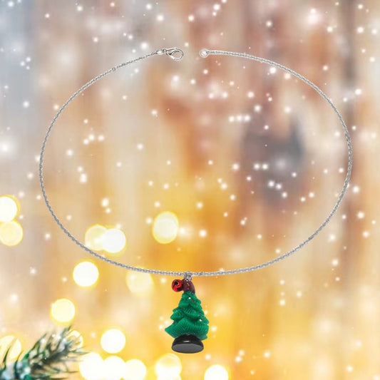 Colliers de dessin animé de noël, doux et mignon, père noël enfantin