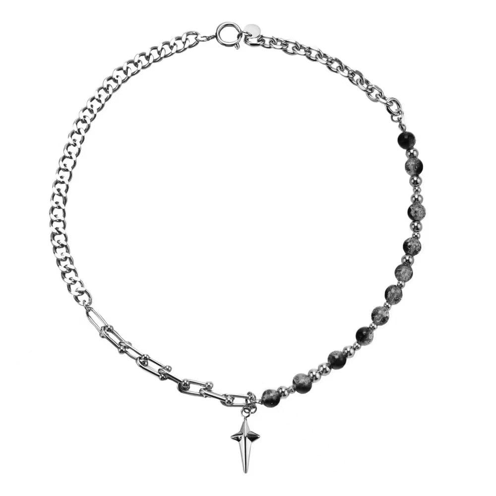 Pendant Female Colored Glaze Steel Chain Necklaces