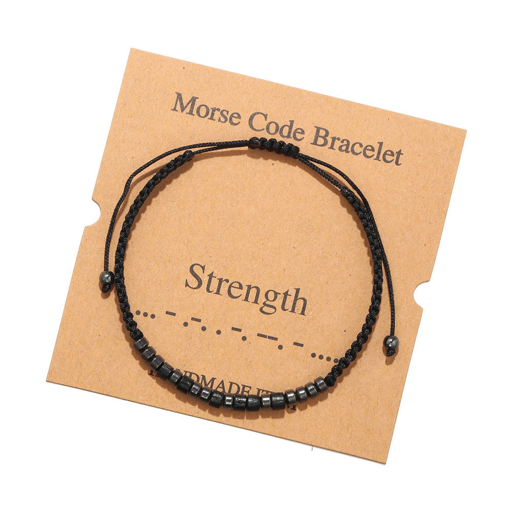 Creative Black Iron Stone Beaded Hand-woven Bracelets