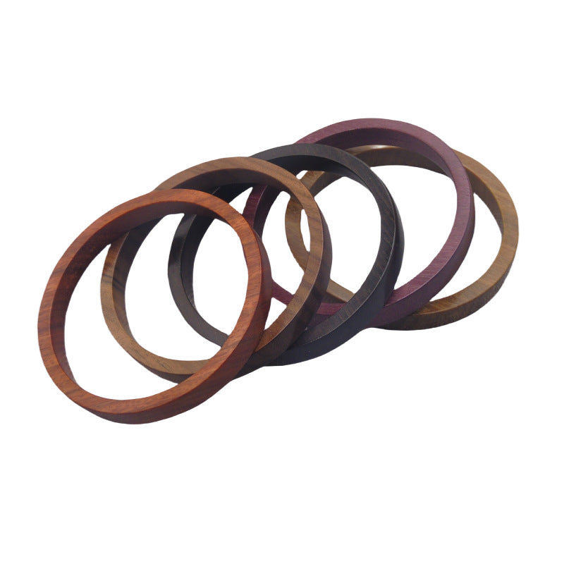 Ebony Square Vintage Chain Circle Personality Big Raw Paint Bracelet