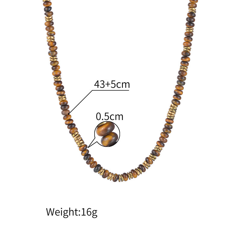 Steel Beaded Female Design Gold Plated Necklaces