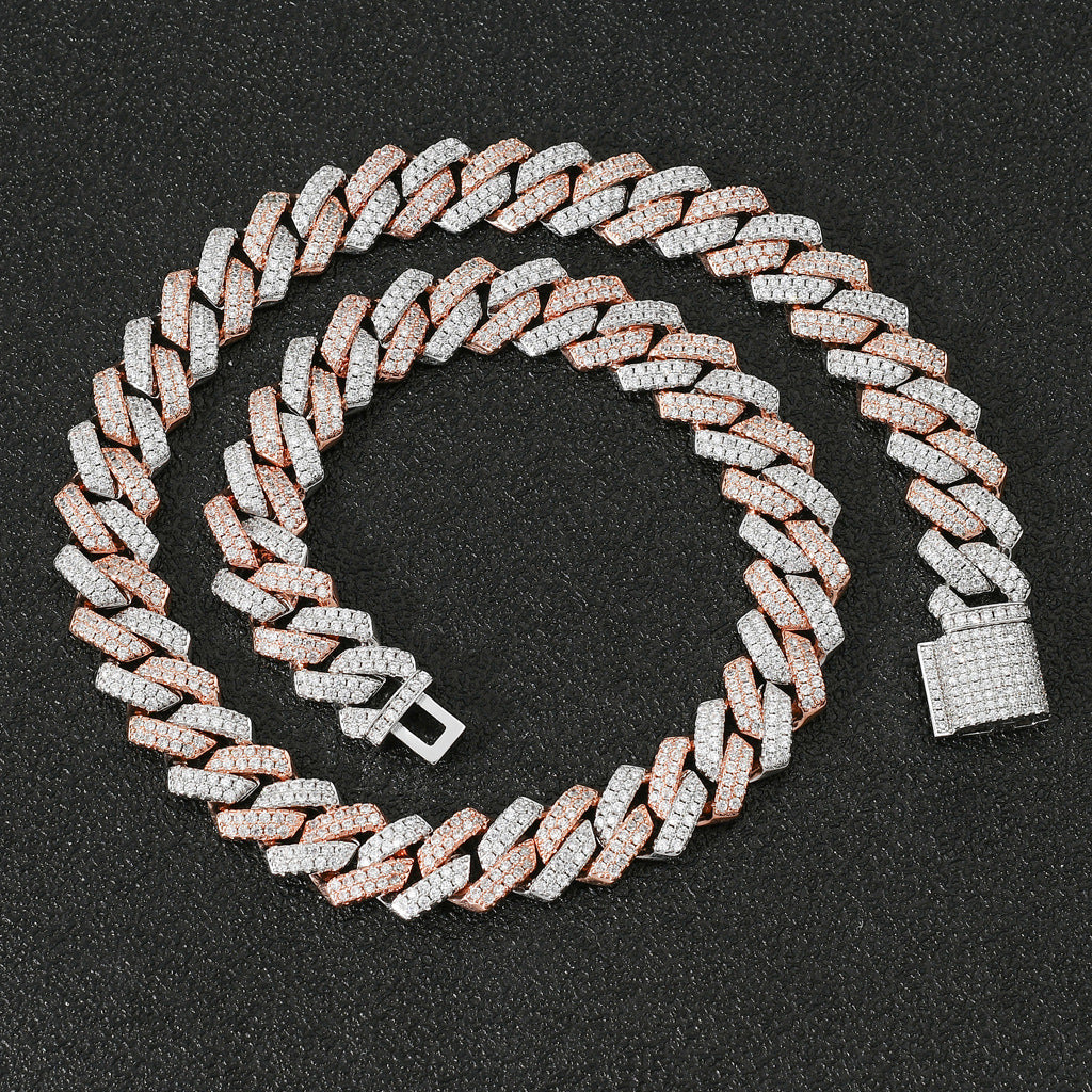 Colliers en Zircon incrustés de cuivre cubain Hop Bar pour hommes
