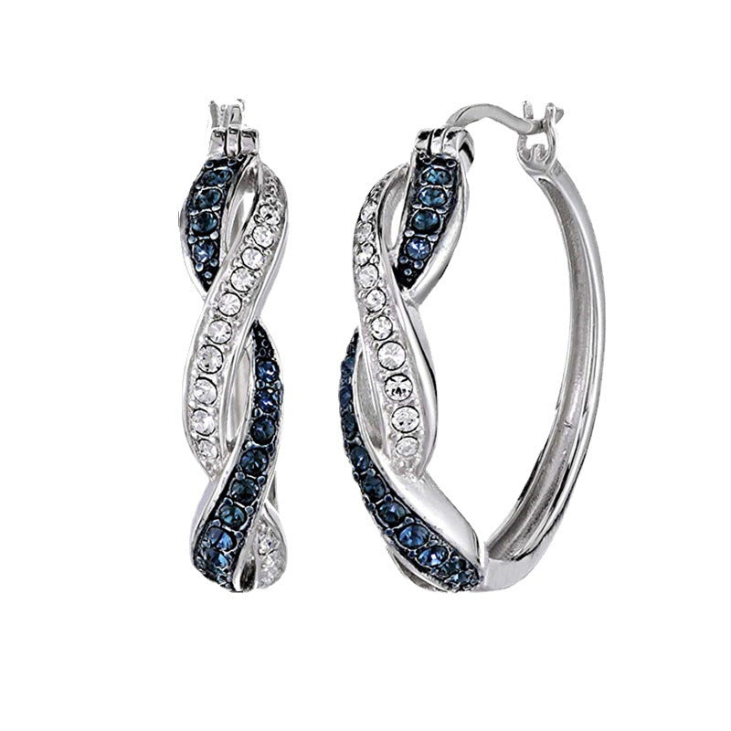 Women's Summer Two-tone Fashion Diamond For Earrings