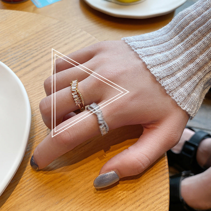 Open Female Minimalist Design Elegant Geometric Rings