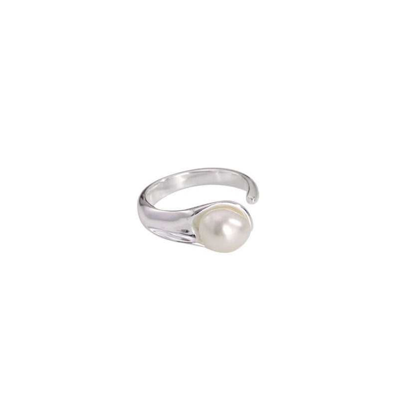 Square Sterling Sier Pearl Female Design Special Interest Light Rings