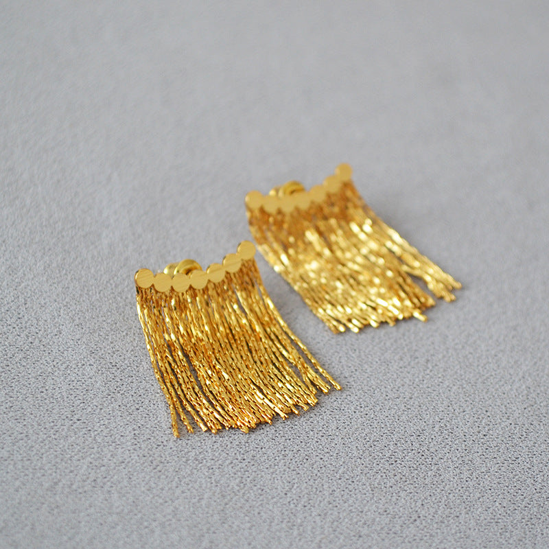 Minority Fashion Simple Brass Gold-plated Chain Earrings