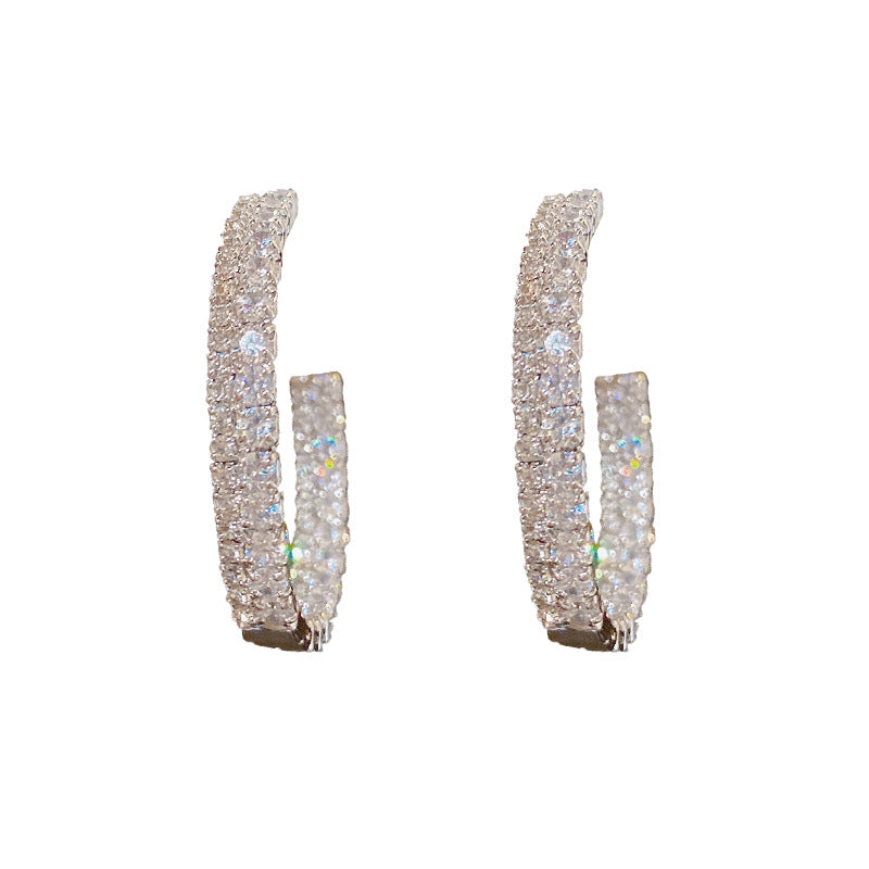 Ornament Full Zirconium Shaped Female Sier Rings