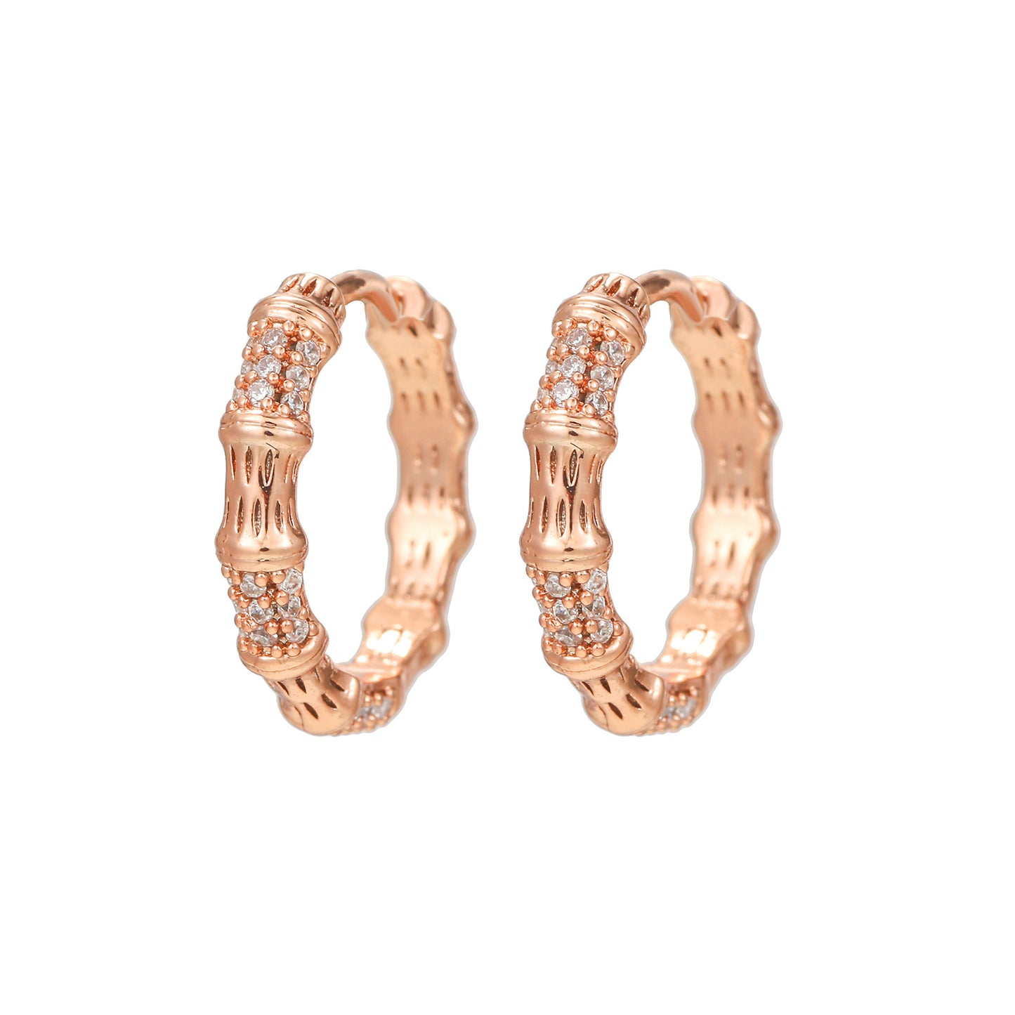 Women's Personalized Clips Copper Micro Inlay Retro Earrings