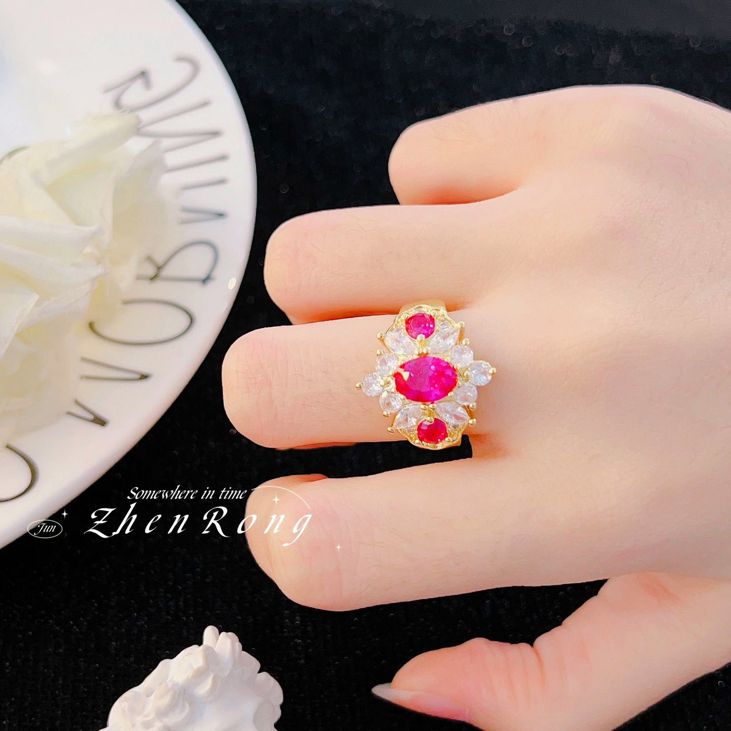 Gems Female Open Middle Ancient Graceful Rings
