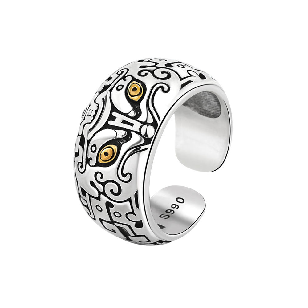 Men's Thai Sier God Beast Gluttonous Hipster Power Style Rings