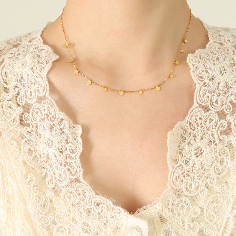 Colliers en titane avec chaîne de clavicule de style palais romain
