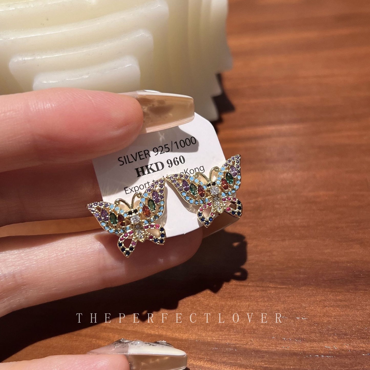 Light Luxury Temperament High-grade Micro Inlaid Zircon Butterfly Earrings