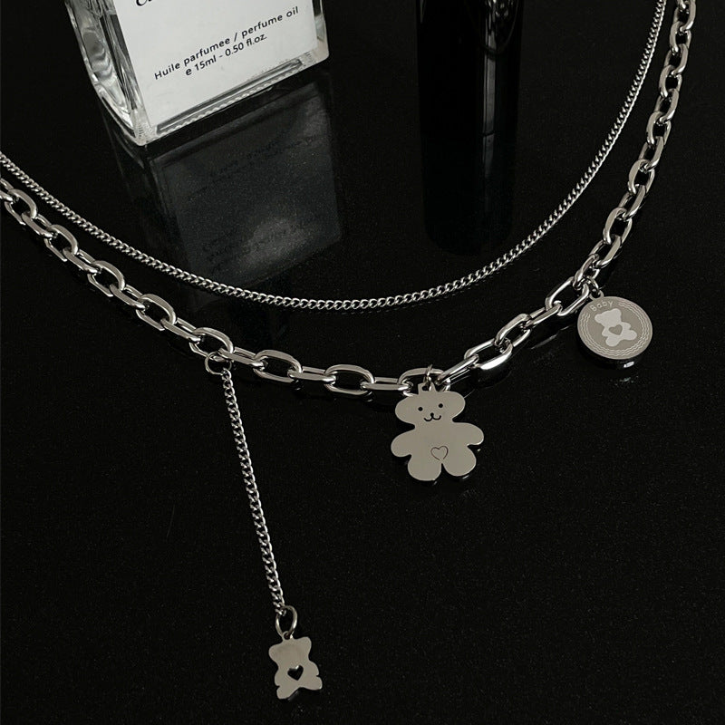 Colliers en titane de conception Hip Hop minoritaire de luxe léger