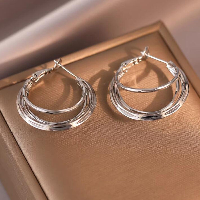 Hoop Three-line High-grade Unique Ear Fashion Personality Rings