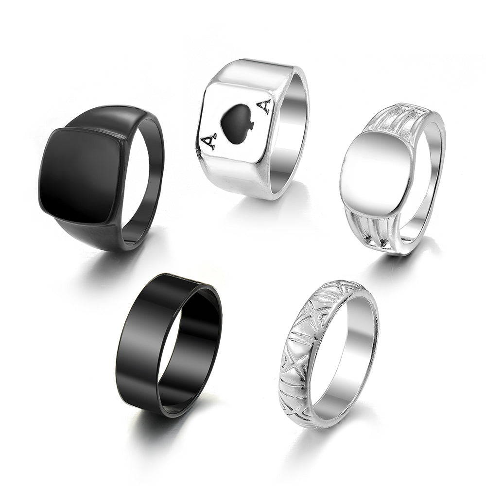 Women's & Men's & Personality Creative Retro And Exaggerated Metal Playing Rings