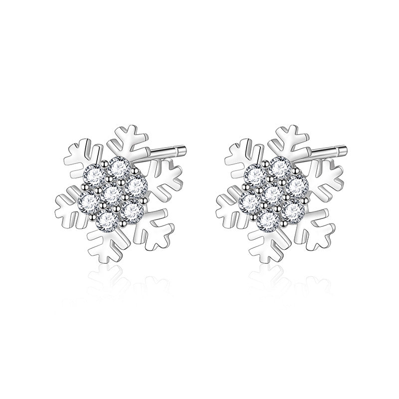 Snowflake Niche Design Simple Style Spring Rings