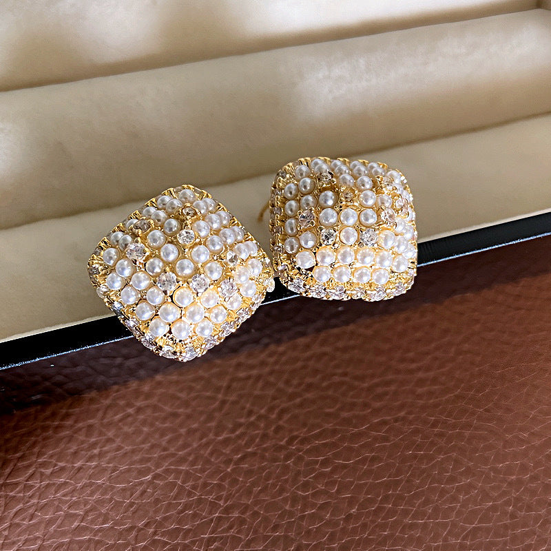 Diamond Pearl Affordable Luxury Style High-grade Earrings