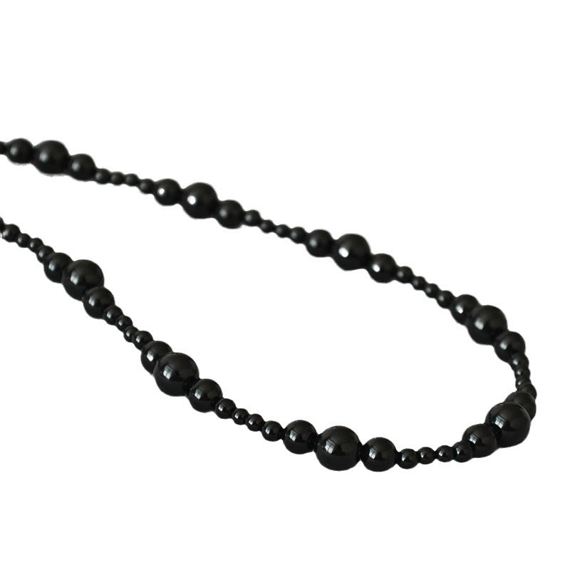 Colliers en agate noire pour femmes, niche tendance, Cool et créatif, Design