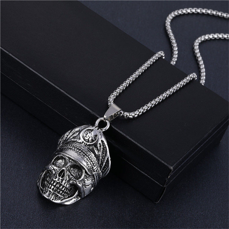 Steel Street Dark Style Alloy Skull Necklaces