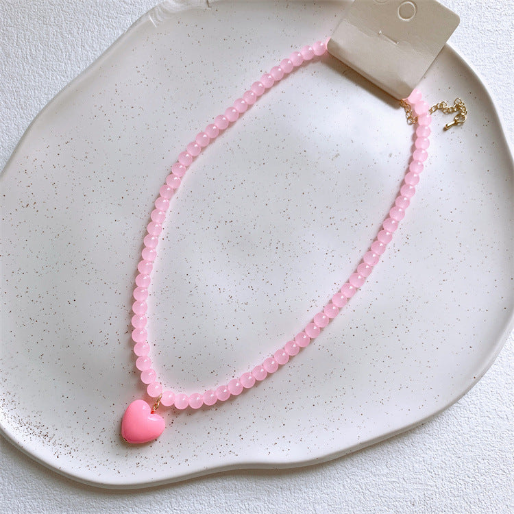 Perles fleur amour accessoires décoratifs perle papillon chaîne colliers