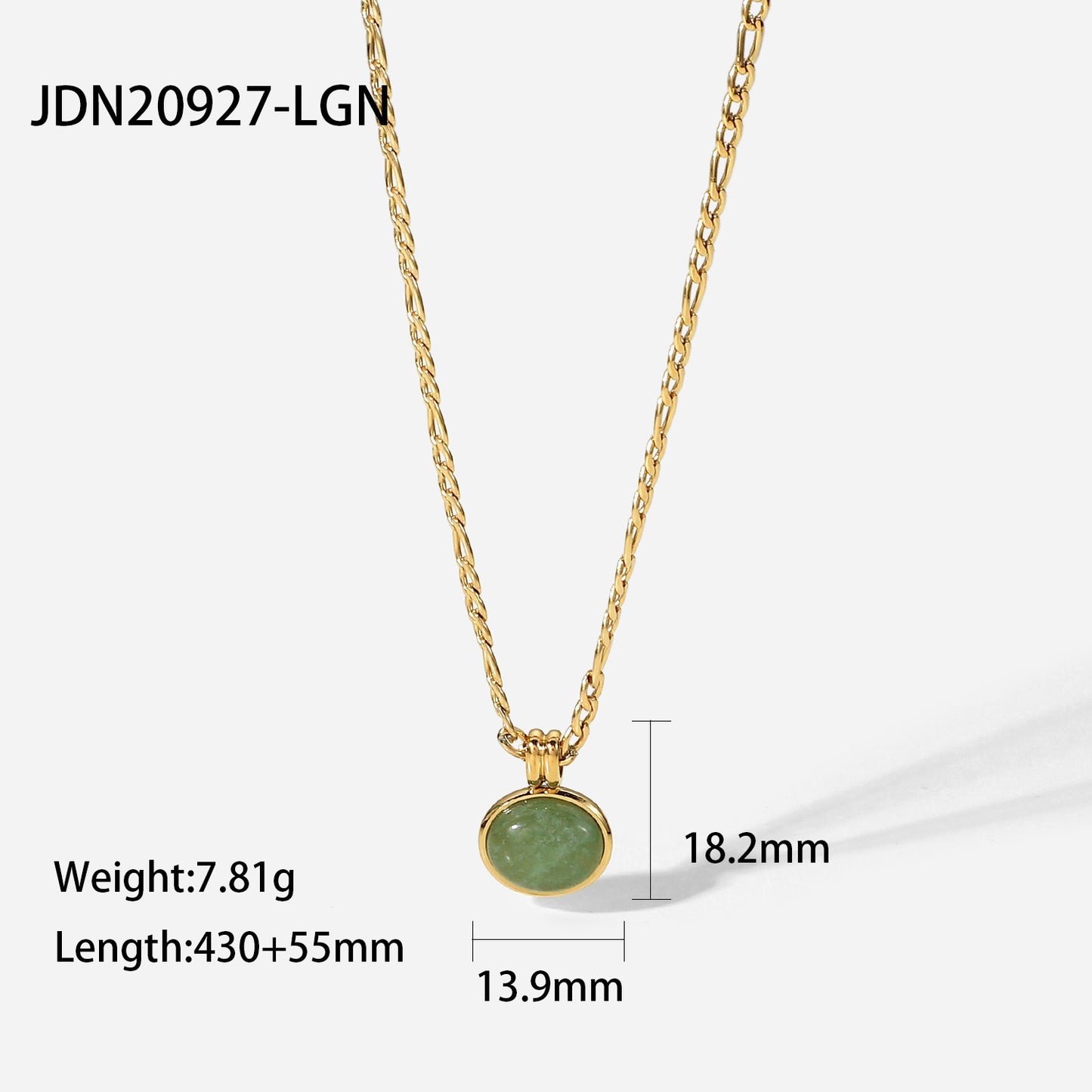 Women's Pendant Figaro Chain Stainless Steel Vintage Necklaces