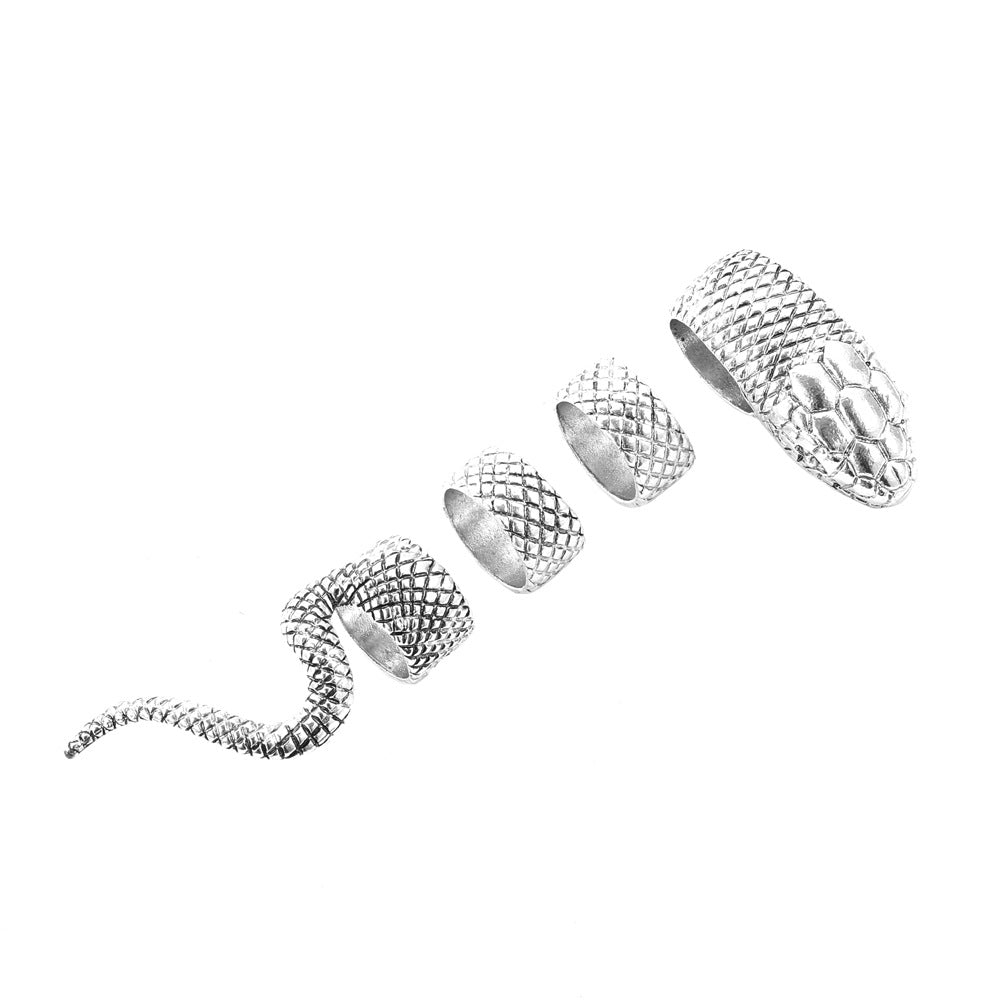 Hop Snake Suit Punk Exaggerated Fashion Trendy Rings