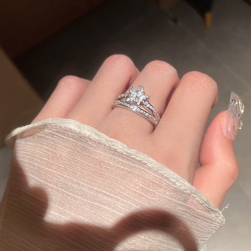 Komet frische Pentagramm weibliche Mode Meteor Ringe